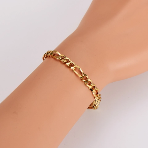Figaro Chain Necklace Bracelet 304 Stainless Steel Electroplated Minimalist Geometric Fashion Jewelry Unisex Punk Accessory