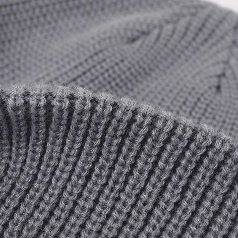 Winter Beanie Hat Warm Acrylic Ribbed Knitted Cap For Men Women Solid Color Cuffed Outdoor Windproof Minimalist