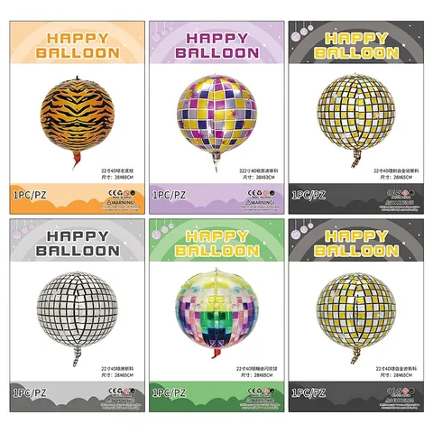 Palloncini In Alluminio 4D Sferici Fantasie Animalier E Calcio Per Decorazione Di Feste Di Compleanno E Matrimonio
