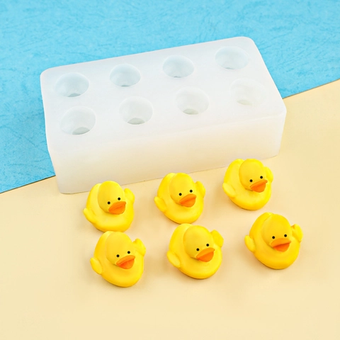 Stampo In Silicone Mini Anatra Cavità Multiple Forma Animale 3D Per Decorazione Torte Cioccolato Resina