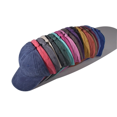 Unisex Gewassen 100% Katoen Honkbalpet Verstelbaar Verweerd Effen Dad Hat Zachte Gebogen Rand Outdoor Sport Zonnehoed