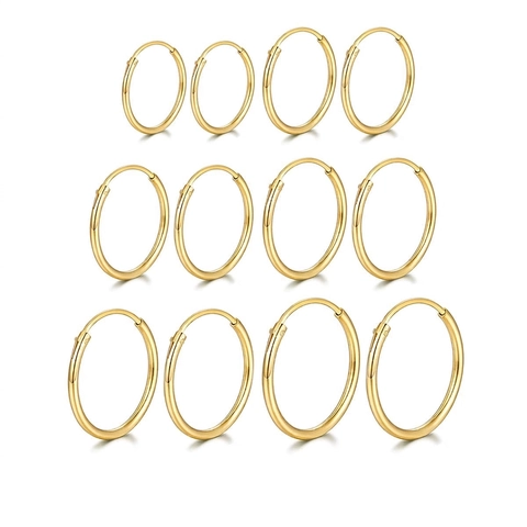 925 Sterlingsilber Minimalistische Glatte Hoop Ohrringe Für Damen Geometrische Kreis Ohrstecker Gold Platin Beschichtet Täglich Mode Schmuck