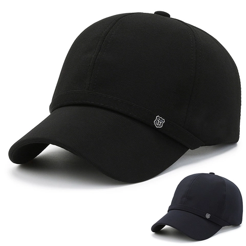Gorra De Béisbol Para Hombre Ajustable Algodón Sarga Sombrero De Sol Exterior Con Logotipo De Escudo De Metal Casual