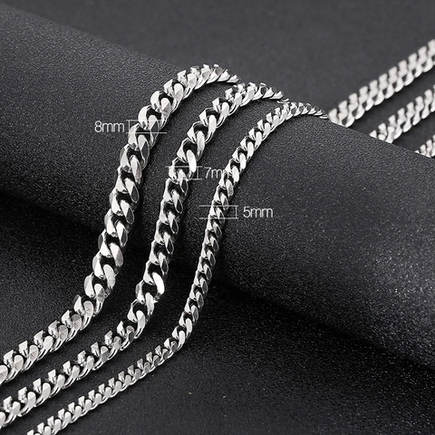 Minimalistische Panzerkette Halskette Edelstahl Schmuck Titanstahl Karabinerverschluss Mode Pendler Für Herren Damen