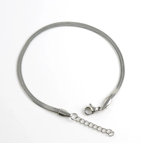 Bracciale A Catena A Spina Di Pesce In Acciaio Inossidabile Stile Hip Hop Punk Gioielli Unisex Regolabile