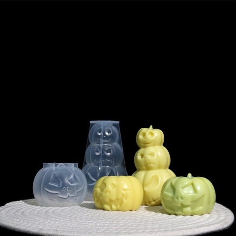 Stampo In Silicone Per Zucca Di Halloween Fai Da Te Candela Artigianale Aromaterapia Resina Epossidica Stampo Per Artigianato Ornamento Di Espressione