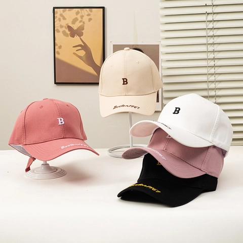 Gorra de Béisbol Unisex de Viscosa Con Bordado Letra B Boston 1967 Copa Rígida Visera Curva Ajustable Sombrero de Sol para Verano Deporte Casual
