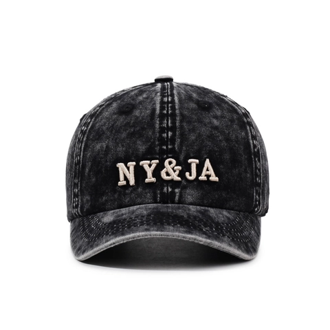 Vintage Washed Cotton Baseball Cap Retro Distressed Sun Hat With Letter Embroidery Adjustable Buckle Unisex Streetwear