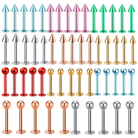 Roestvrij Stalen Labret Studs Lip Piercing Sieraden Punt Bal Monroe Medusa Piercing Accessoire Punk Body Jewelry voor Dames Heren