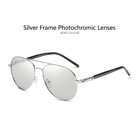 Polarisierte Photochromatische Fliegerbrille Metallrahmen Nachtsicht Autofahren Tag Nacht Klassische Pilotenbrille Herren