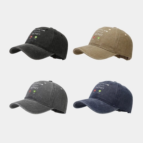 Casquette De Baseball En Coton Lavé Motif Créatif Appel Entrant Argent Jésus Rétro Délavé Chapeau Soleil Hommes Femmes