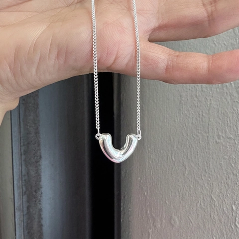 Collana Con Pendente A Forma Di V In Argento Sterling 925 Per Donna Minimalista Lucido Gioielli Geometrici Semplici Elegante