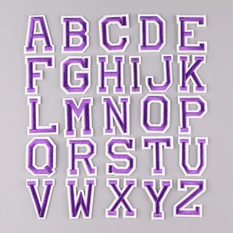 Embroidered Alphabet Letter Patches Iron On Heat Seal Polyester Fabric For DIY Clothing Jacket Backpack Decor Varsity Style