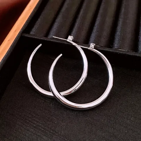 Geometrische Runde Creolen Mit Zirkonia Kupfer 18K Vergoldet 925 Sterling Silber Ohrstecker Mode Für Damen