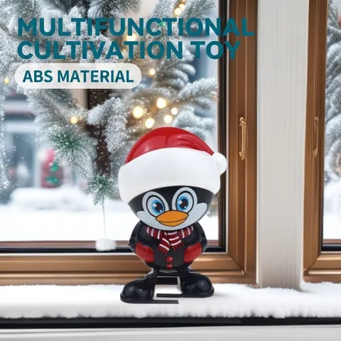 Giocattoli A Molla Di Natale Plastica ABS Camminando Con Testa Oscillante Pinguino Babbo Natale Renna Pupazzo Di Neve Regali