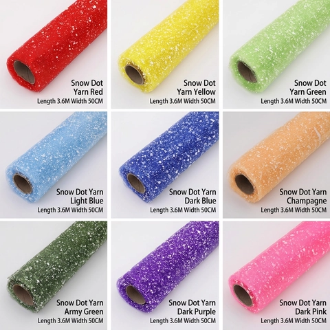 Snow Dot Tulle Mesh For Flower Bouquet Wrapping DIY Crafts Gift Packaging Wedding Party Decoration Material