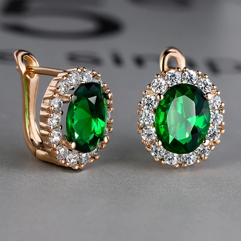 Oval Halo Leverback Earrings Copper Micro Pave Cubic Zirconia Luxury Fashion Jewelry For Women