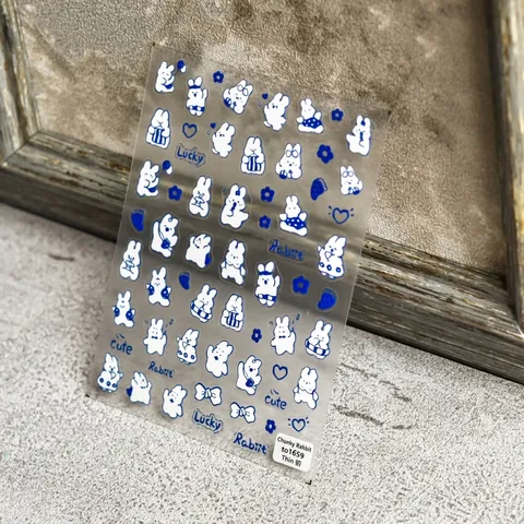 Adesivi Per Unghie Coniglio Orso Sottili Trasparenti Impermeabili Fai Da Te Manicure Scrapbooking Decorazione Cover Telefono Animali