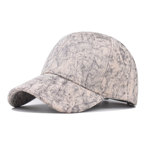 Baseball Cap Cotton Linen Marbled Print Adjustable Curved Brim Outdoor Sun Hat For Men Women Fashion Streetwear