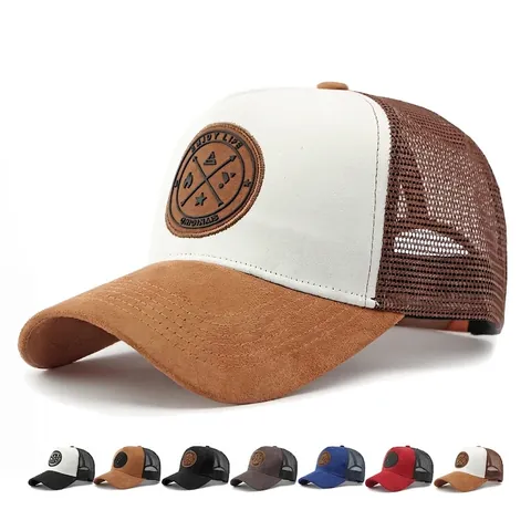 Baseball Cap Breathable Mesh Trucker Hat Sun Protection Outdoor Casual Adjustable Patch Vintage For Men Women