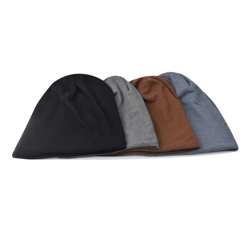 Slouchy Beanie Hat Cotton Waffle Knit Warm Skull Cap Elastic Breathable Winter Headwear For Unisex Men Women