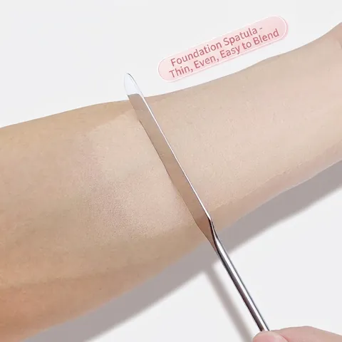 Espátula De Base De Acero Inoxidable Raspador De Maquillaje Cuchillo De Paleta Para Mezclar Base Líquida Corrector Belleza Facial
