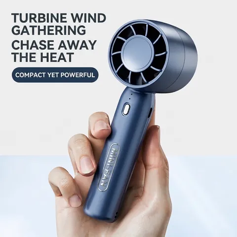 Handheld Mini Ventilator USB Oplaadbaar Draagbaar Plastic Turbo Koeling Persoonlijke Ventilator Met Telefoonhouder Basis