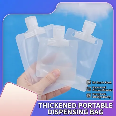 Pochette De Voyage Portable Rechargeable En Plastique Étanche Pour Shampoing Lotion Gel Douche Articles De Toilette