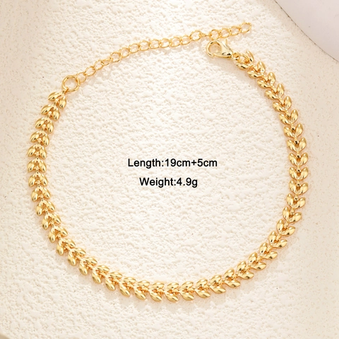 Light Luxury Gold Plated Copper Bracelet With Emerald Green Zirconia Heart Double Layer Wheat Ear Chain Bracelet For Women