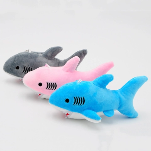Simulation Requin Peluche Jouet Mignon Créature Marine Mini Requin Pendentif Porte-clés Doux Animal En Peluche Poupée Sac Ornement Pour Enfants Cadeau