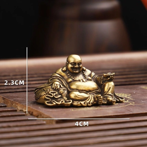 Mini Buddha Statue Monkey King Brass Retro Zen Desktop Ornament Small Chinese Style Home Decoration Figurine