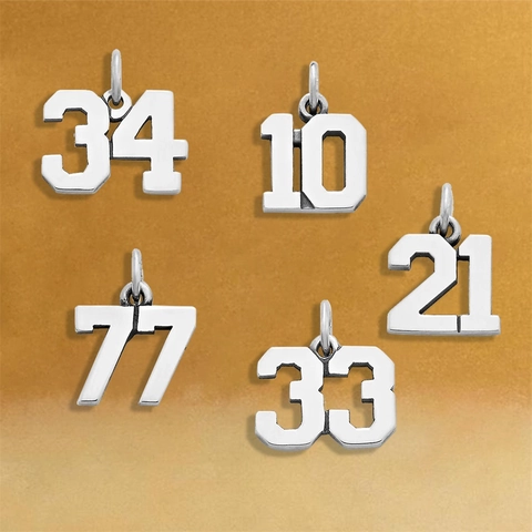 Stainless Steel Number Pendants 14K Gold Plated DIY Jewelry Charms Polished Small Figures For Necklaces Bracelets Accessory