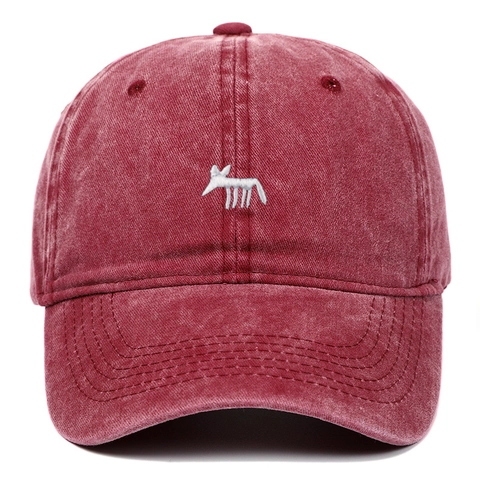 Cappellino Da Baseball Vintage In Cotone Lavato Con Ricamo Volpe Regolabile Cappello Da Sole Casual Retro Per Uomo Donna