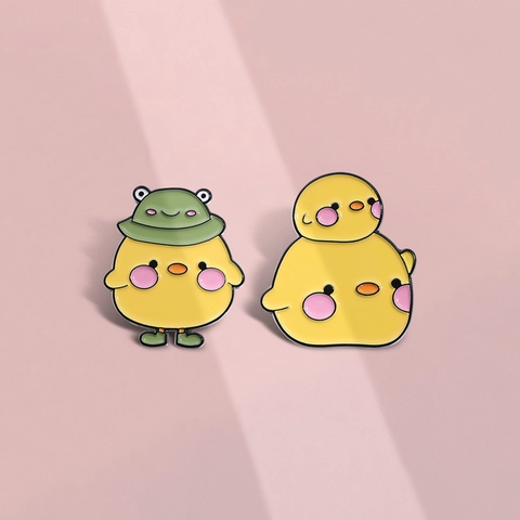 Mignonne Broche En Émail Canard Jaune Alliage Insigne Animal Bijoux Pour Sac À Dos Chapeau Vêtements Accessoire