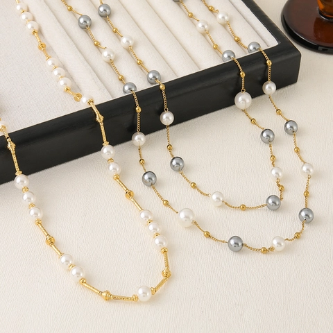 Lange Kralen Trui Ketting Halsketting Voor Dames Met Glaskralen En Natuursteen Elegante Minimalistische Handgemaakte Sieraden