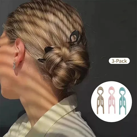 U-Vormige Haarstok Vork Hars Zinklegering Minimalistisch Elegant Knot Styling Accessoire Voor Dames Dagelijks Veelzijdige Haarseld