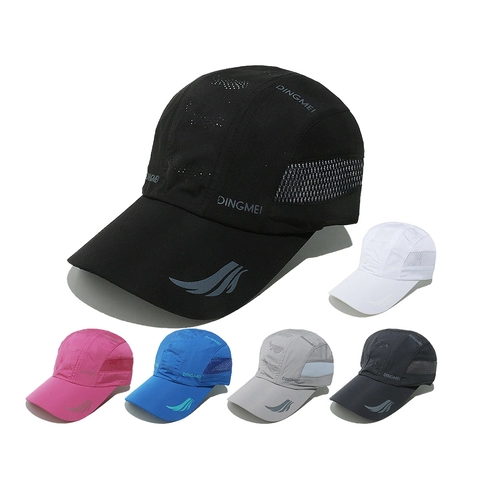 Quick Dry Baseball Cap Breathable Mesh Sun Protection Outdoor Sports Hat Polyester Adjustable Lightweight Casual Hat
