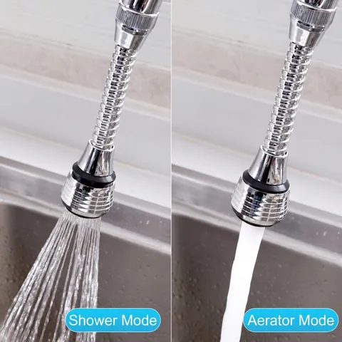 Aeratore Per Rubinetto Estensione Acciaio Inossidabile ABS Ruotabile Antispruzzo Doppia Modalità Acqua Lavello Cucina Bagno Universale