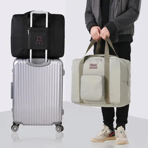 Große Kapazität Reisetasche Wasserdicht Oxford Tuch Faltbar Gepäckhülse Handtasche Umhängetasche Unisex Fitness Tasche