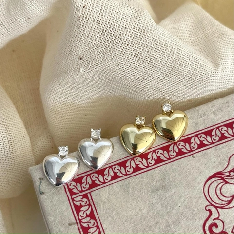 Herz Ohrstecker 925 Sterlingsilber Mit Klarem Zirkonia Minimalistischer Koreanischer Ins Stil Für Frauen Süßer Schmuck