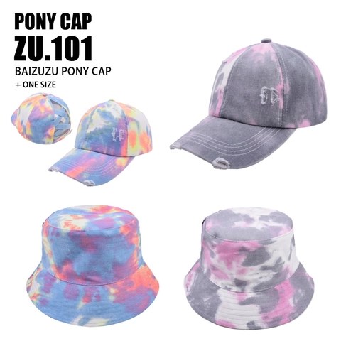 Cappellino Da Baseball Tie Dye Con Apertura Coda Di Cavallo Cotone Cappello Parasole Donna Outdoor