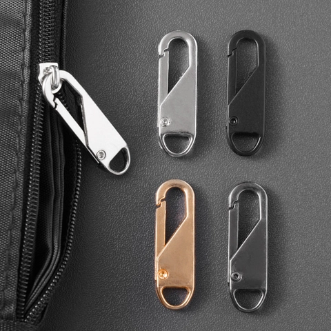 Tirador De Cremallera Desmontable Repuesto De Aleación De Zinc Metal Gancho De Resorte Para Bolsos Chaquetas Equipaje DIY