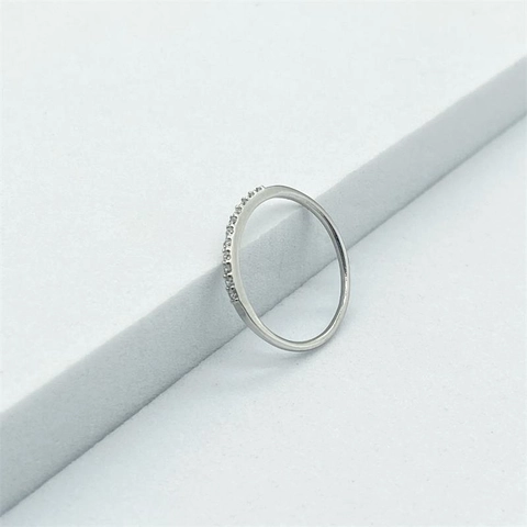 925 Sterling Silver Toe Ring For Women Minimalist Pave Rhinestone Foot Jewelry Adjustable Simple Silver Finger Ring Gift