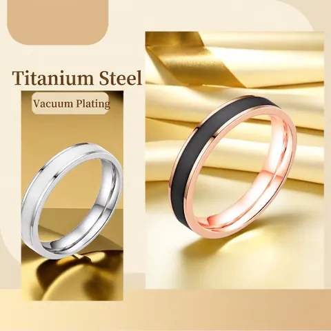 Anello Minimalista in Acciaio Inossidabile per Donna Colore a Contrasto Anello a Fascia in Smalto Gioielli per Anelli da Dito