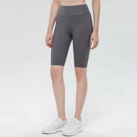 Pantaloncini Da Yoga Donna Vita Alta Sensazione Nuda Controllo Pancia Sollevamento Glutei Biker Shorts Con Tasca Fitness