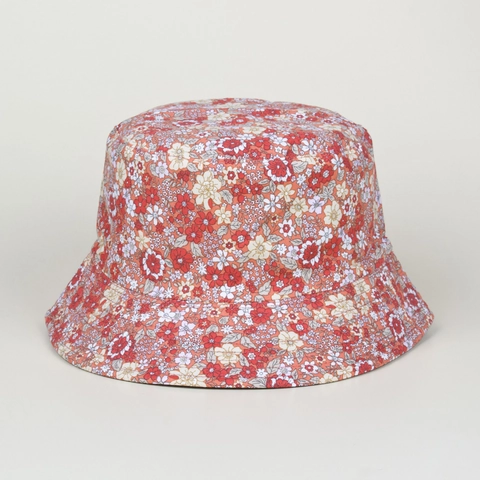 Chapeau De Seau Floral Coton Double Face Protection Solaire Été Plage Chapeau De Soleil Pour Femmes Voyage Pliable