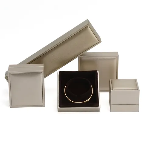Luxus Gebürstetes Kunstleder Schmuckkästchen Für Ringe Halsketten Anhänger Armbänder Mit Samtfutter Elegante Geschenkbox