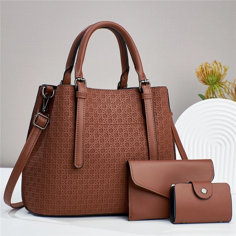 Damen Umhängetasche Clutch Geldbörse Und Kartenhalter PU Leder Gewebte Prägung Große Kapazität Pendler Handtasche Chic