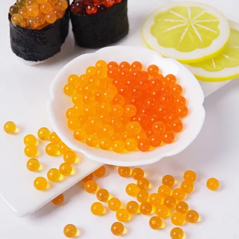 Realistic Artificial Caviar Miniature Food PVC Round Beads For Dollhouse Kitchen Pretend Play Photography Props