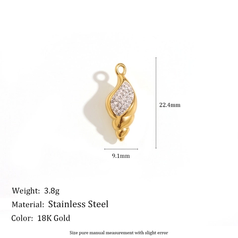 Stainless Steel Pendant 18K Gold Plated Necklace Charms DIY Jewelry Making Butterfly Sun Cross Shell For Women Girls